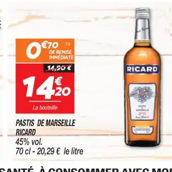 Netto PASTIS DE MARSEILLE RICARD offre