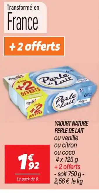 Netto YAOURT NATURE PERLE DE LAIT ou vanille offre