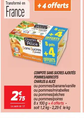 Netto COMPOTE SANS SUCRES AJOUTÉS POMMES/ABRICOTS offre