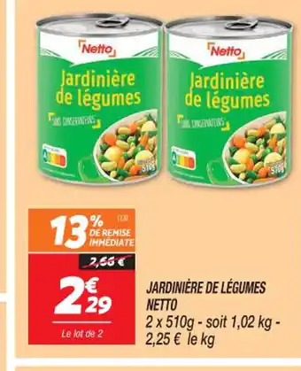 Netto JARDINIÈRE DE LÉGUMES NETTO offre