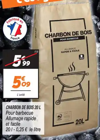 Netto CHARBON DE BOIS 20 L offre