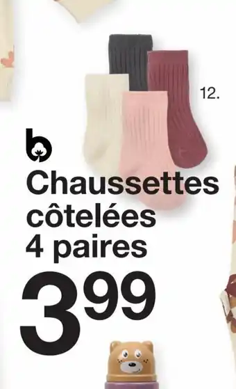 Chaussettes cotelees