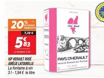 Netto Igp herault rosé amélie latourelle offre