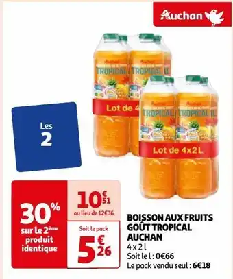 Auchan Boisson aux fruits goût tropical auchan offre