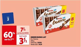 Auchan Kinder bueno lait offre