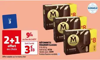Auchan Bâtonnets magnum classic offre
