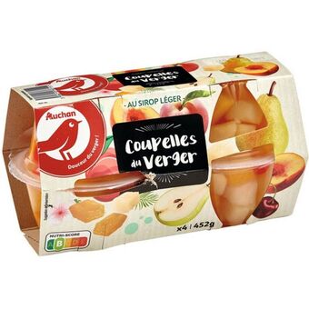 Auchan Coupelles du verger au sirop léger auchan offre