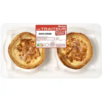 Auchan 2 quiches lorraines individuelles auchan le traiteur offre
