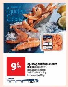 Auchan Supermarché Gambas entières cuites réfrigérées offre