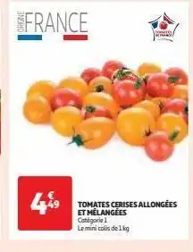Auchan Supermarché Tomates cerises allongées et mélangées offre