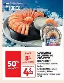 Auchan Supermarché Couronnes de queues de crevettes delpierre offre