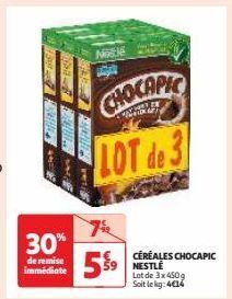 Auchan Supermarché Céréales chocapic nestlé offre