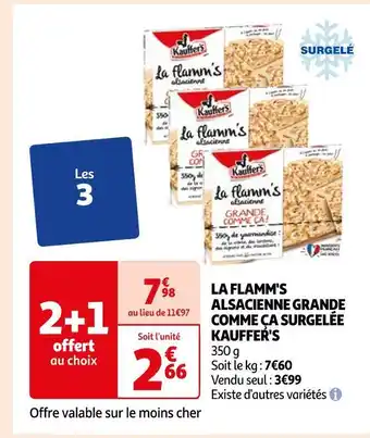 Auchan Kauffer's la flamm's alsacienne grande comme ça surgelée offre