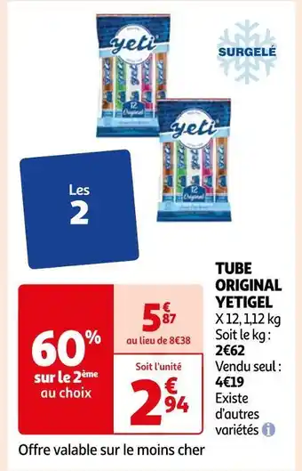 Auchan Yetigel tube original offre