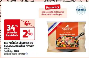 Auchan Magda les poêlées légumes du soleil surgelées offre