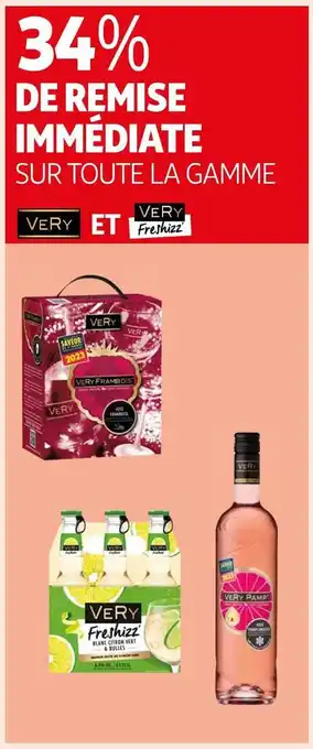 Auchan Very / very freshizz 34% de remise immédiate sur toute la gamme very et very freshizz offre