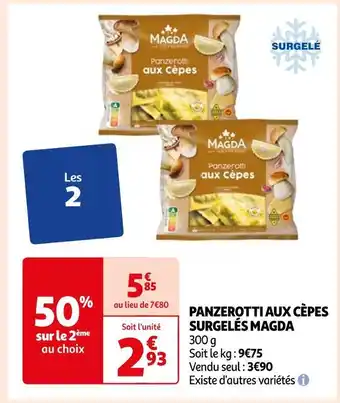 Auchan Magda panzerotti aux cèpes surgelés offre