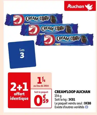 Auchan Auchan cream'loop offre