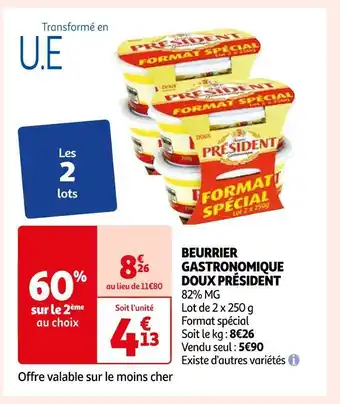 Auchan Président beurrier gastronomique doux offre