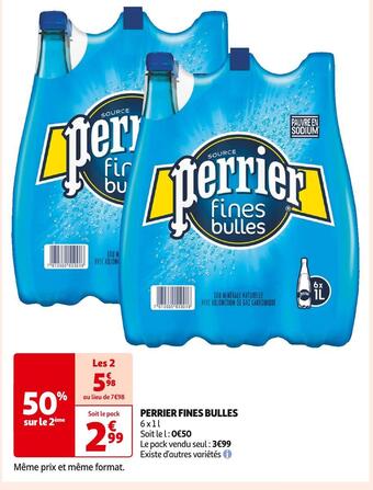 Auchan Supermarché Perrier perrier fines bulles offre