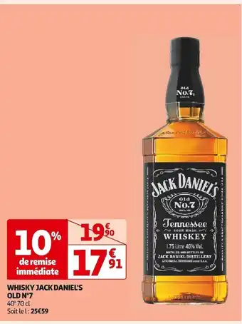 Auchan Supermarché Jack daniel's whisky old n°7 offre