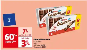 Auchan Kinder kinder bueno lait offre