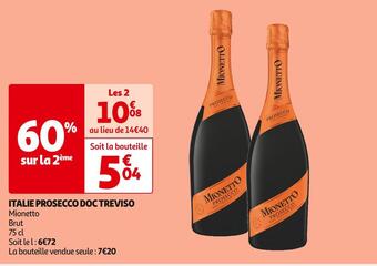 Auchan Supermarché Mionetto italie prosecco doc treviso offre