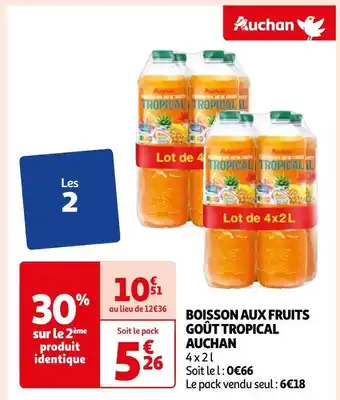Auchan Auchan boisson aux fruits goût tropical offre