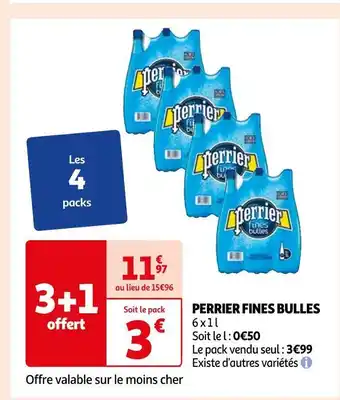 Auchan Perrier perrier fines bulles offre
