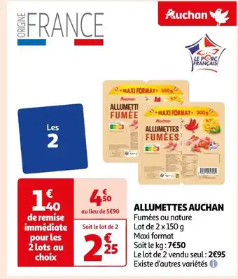 Auchan Auchan allumettes offre