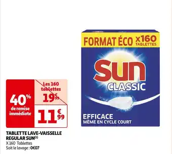 Auchan Supermarché Sun tablette lave-vaisselle regular (1) offre
