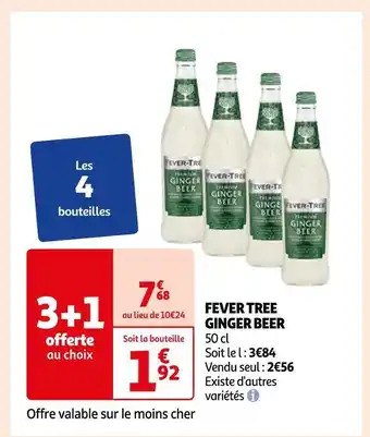 Auchan Fever tree ginger beer offre
