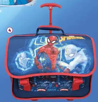 Auchan Disney le cartable à roulette spiderman offre