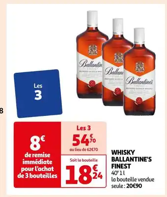 Auchan Ballantine's whisky finest offre