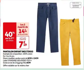 Auchan In extenso pantalon enfant offre