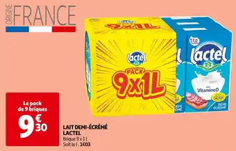 Auchan Supermarché Lactel lait demi-écrémé offre