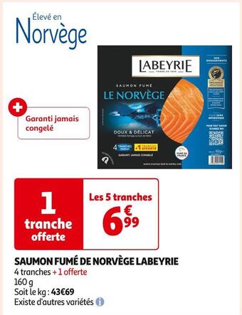 Auchan Supermarché Labeyrie saumon fumé de norvège offre