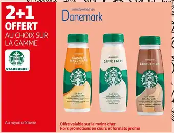 Auchan Starbucks 2+1 offert au choix sur la gamme starbucks offre