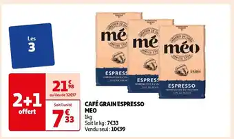 Auchan Meo café grain espresso offre