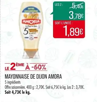 Match MAYONNAISE DE DIJON AMORA offre