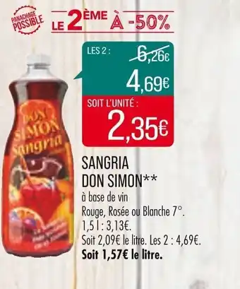Match SANGRIA DON SIMON** offre