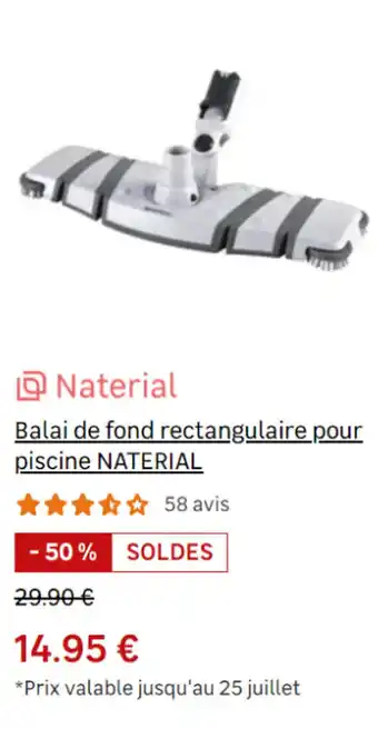 Leroy Merlin Balai de fond rectangulaire pour piscine NATERIAL offre