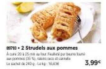 Thiriet 2 Strudels aux pommes offre