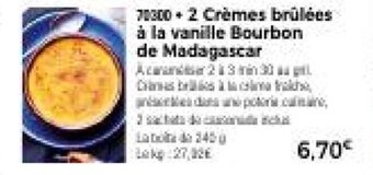 Thiriet 2 Crèmes brûlées à la vanille Bourbon de Madagascar offre