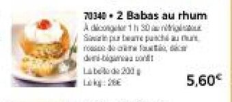 Thiriet 2 Babas au rhum offre
