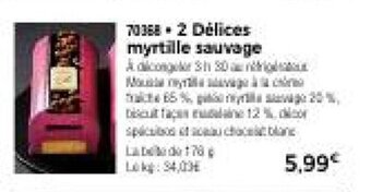 Thiriet 2 Delices myrtille sauvage offre