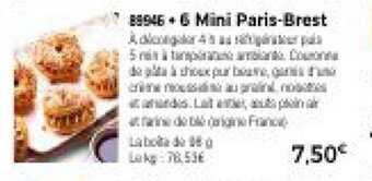 Thiriet 6 Mini Paris-Brest offre