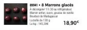 8 Marrons glaces