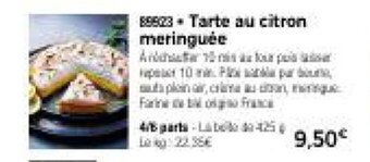 Thiriet Tarte au citron meringuee offre