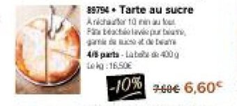Thiriet Tarte au sucre offre